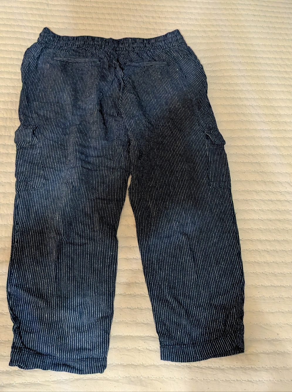 Old Navy Linen Cargo Capri Pants Medium